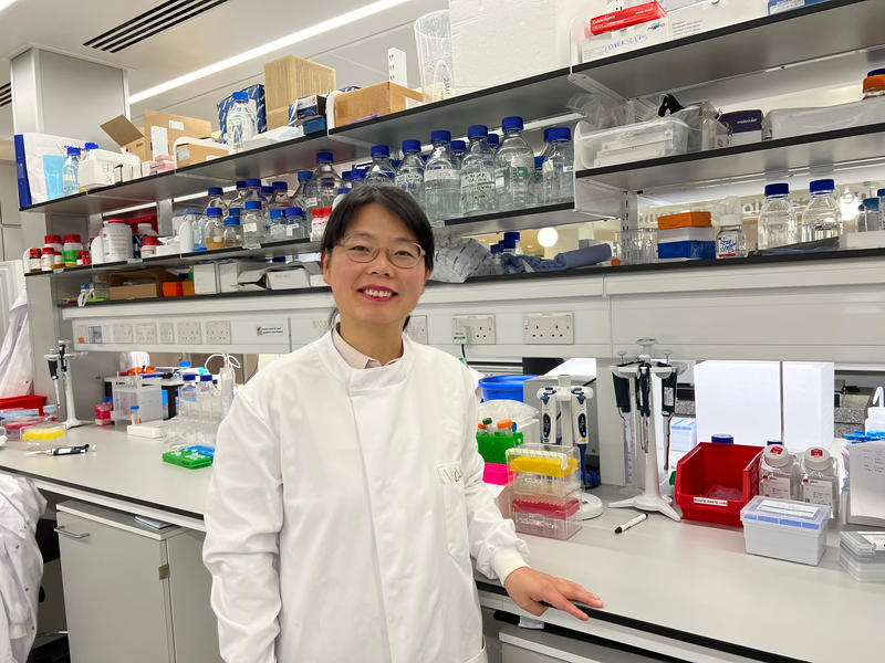 Photo of Linlin in the lab.