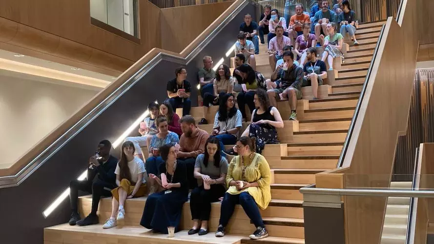 a photo from the audience of 3 mins thesis gathering 