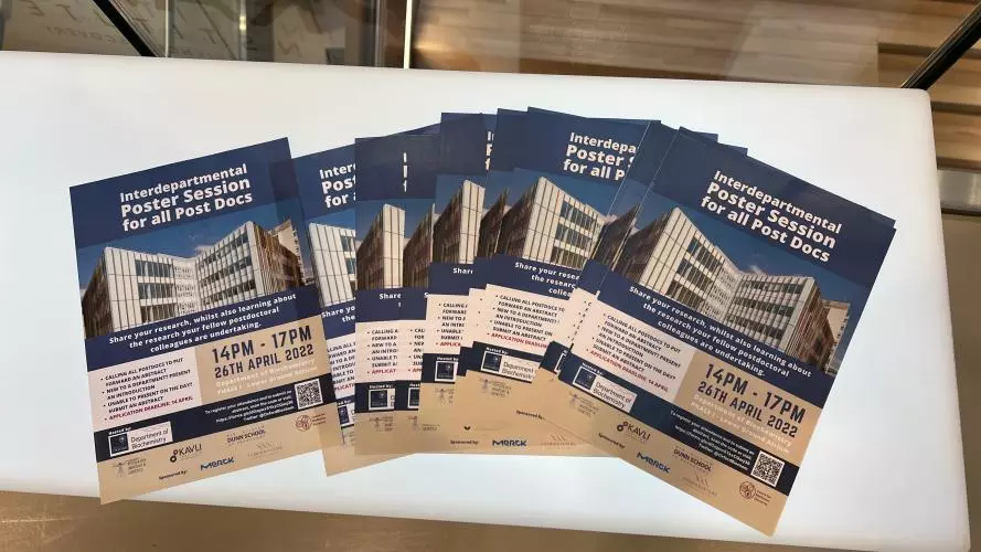 Image of the poster session flyers.